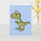 Schattigee afbeelding van een Tyrannosaurus rex. Kaart (Gele Bloem)