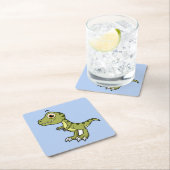 Schattigee afbeelding van een Tyrannosaurus rex. Kartonnen Onderzetters (Insitu)