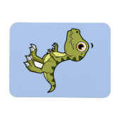 Schattigee afbeelding van een Tyrannosaurus rex. Magneet (Horizontaal)