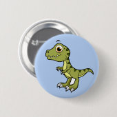 Schattigee afbeelding van een Tyrannosaurus rex. Ronde Button 5,7 Cm (Voorkant /achterkant)