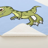 Schattigee afbeelding van een Tyrannosaurus rex. Sherpa Deken (3/4)