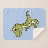 Schattigee afbeelding van een Tyrannosaurus rex. Sherpa Deken (Voorkant (horizontaal))