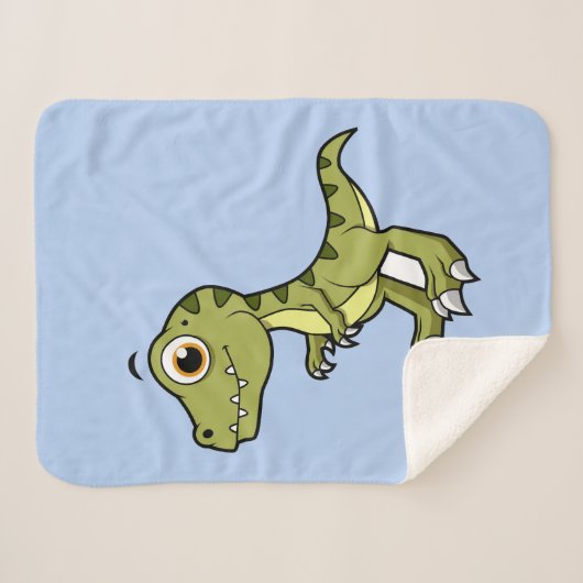 Schattigee afbeelding van een Tyrannosaurus rex. Sherpa Deken (Voorkant (horizontaal))