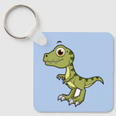 Schattigee afbeelding van een Tyrannosaurus rex. Sleutelhanger (Voorkant)