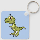 Schattigee afbeelding van een Tyrannosaurus rex. Sleutelhanger (Achterkant)