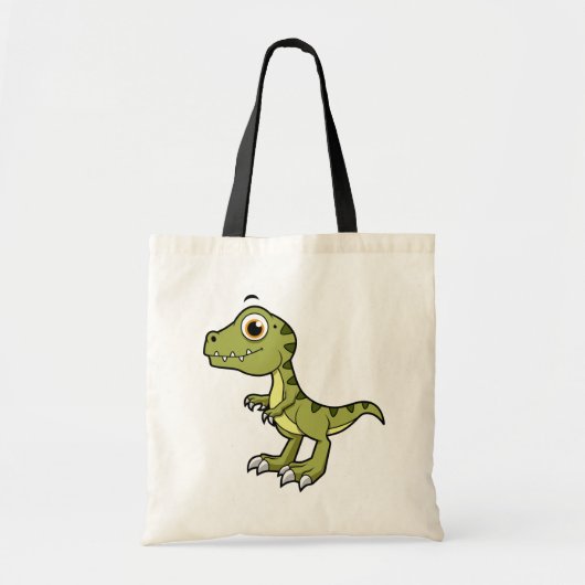 Schattigee afbeelding van een Tyrannosaurus rex. Tote Bag (Voorkant)