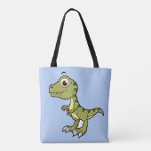 Schattigee afbeelding van een Tyrannosaurus rex. Tote Bag (Achterkant)