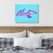 Schattigee afbeelding van een vliegende pterodacty canvas afdruk (Insitu (Slaapkamer))