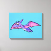 Schattigee afbeelding van een vliegende pterodacty canvas afdruk (Voorkant)