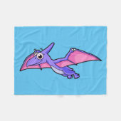 Schattigee afbeelding van een vliegende pterodacty fleece deken (Voorkant (Horizontaal))