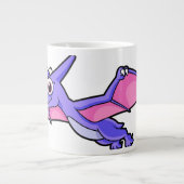 Schattigee afbeelding van een vliegende pterodacty grote koffiekop (Voorkant)