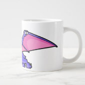 Schattigee afbeelding van een vliegende pterodacty grote koffiekop (Rechts)