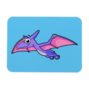 Schattigee afbeelding van een vliegende pterodacty magneet