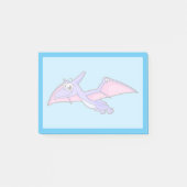Schattigee afbeelding van een vliegende pterodacty post-it® notes (Voorkant)