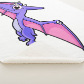 Schattigee afbeelding van een vliegende pterodacty sherpa deken (3/4)