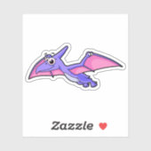 Schattigee afbeelding van een vliegende pterodacty sticker (Vel)