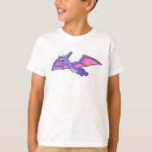 Schattigee afbeelding van een vliegende pterodacty t-shirt (Voorkant)