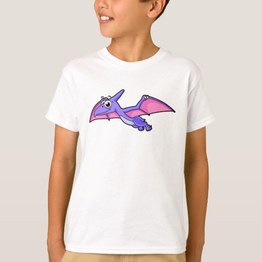 Schattigee afbeelding van een vliegende pterodacty t-shirt (Voorkant)