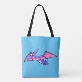Schattigee afbeelding van een vliegende pterodacty tote bag (Achterkant)