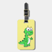 Schattigee afbeelding van Tyrannosaurus rex. 2 Bagagelabel (Voorkant verticaal)