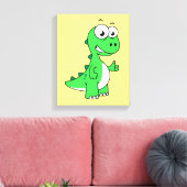 Schattigee afbeelding van Tyrannosaurus rex. 2 Canvas Afdruk (Insitu (Woonkamer))