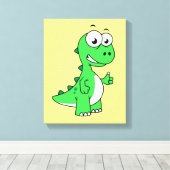 Schattigee afbeelding van Tyrannosaurus rex. 2 Canvas Afdruk (Insitu (Houten vloer))