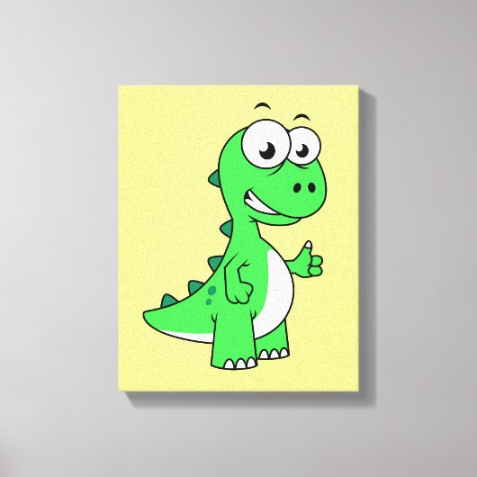 Schattigee afbeelding van Tyrannosaurus rex. 2 Canvas Afdruk (Voorkant)