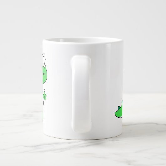 Schattigee afbeelding van Tyrannosaurus rex. 2 Grote Koffiekop (Achterkant)