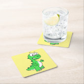 Schattigee afbeelding van Tyrannosaurus rex. 2 Kartonnen Onderzetters (Insitu)