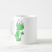 Schattigee afbeelding van Tyrannosaurus rex. 2 Koffiemok (Voorkant links)