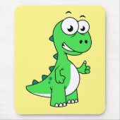 Schattigee afbeelding van Tyrannosaurus rex. 2 Muismat (Voorkant)