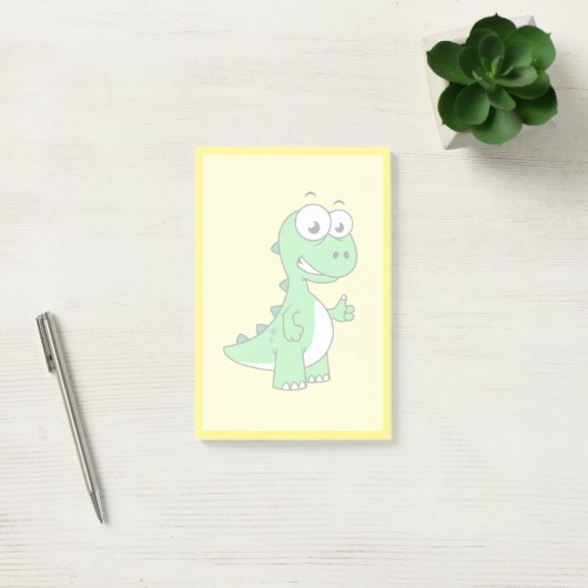 Schattigee afbeelding van Tyrannosaurus rex. 2 Post-it® Notes (Kantoor)