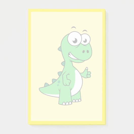 Schattigee afbeelding van Tyrannosaurus rex. 2 Post-it® Notes (Voorkant)