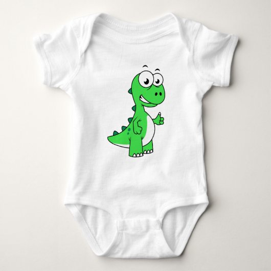 Schattigee afbeelding van Tyrannosaurus rex. 2 Romper (Voorkant)