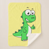 Schattigee afbeelding van Tyrannosaurus rex. 2 Sherpa Deken (Voorkant)