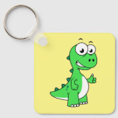 Schattigee afbeelding van Tyrannosaurus rex. 2 Sleutelhanger (Voorkant)