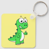 Schattigee afbeelding van Tyrannosaurus rex. 2 Sleutelhanger (Achterkant)