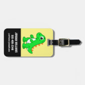 Schattigee afbeelding van Tyrannosaurus rex. Bagagelabel (Voorkant horizontaal)