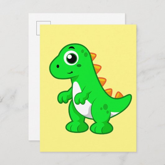 Schattigee afbeelding van Tyrannosaurus rex. Briefkaart (Voorkant / Achterkant)