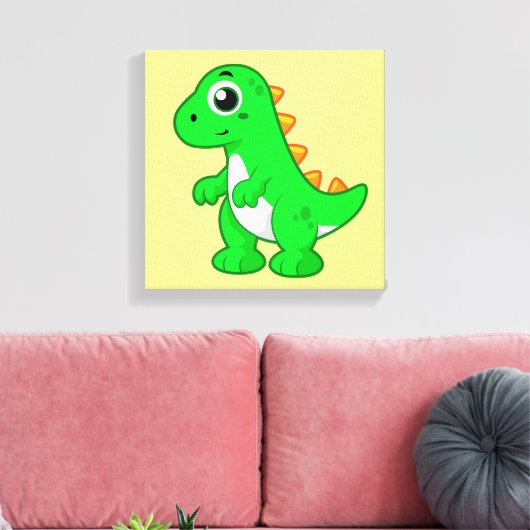 Schattigee afbeelding van Tyrannosaurus rex. Canvas Afdruk (Insitu (Woonkamer))
