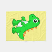 Schattigee afbeelding van Tyrannosaurus rex. Fleece Deken (Voorkant (Horizontaal))