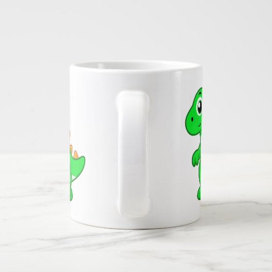 Schattigee afbeelding van Tyrannosaurus rex. Grote Koffiekop (Achterkant)