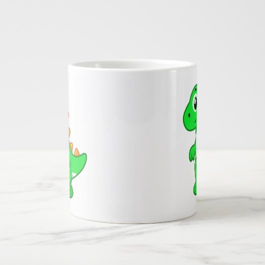 Schattigee afbeelding van Tyrannosaurus rex. Grote Koffiekop (Voorkant)