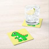 Schattigee afbeelding van Tyrannosaurus rex. Kartonnen Onderzetters (Insitu)