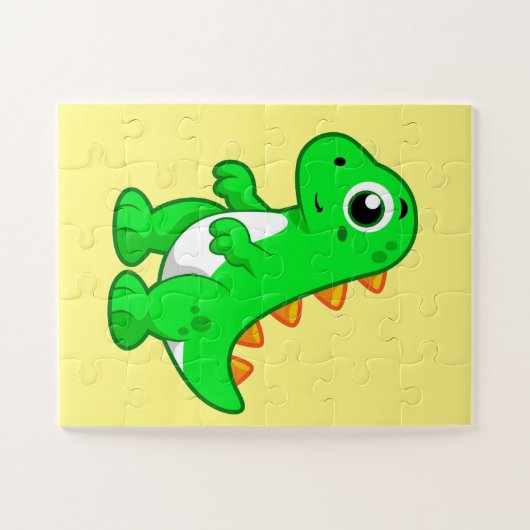 Schattigee afbeelding van Tyrannosaurus rex. Legpuzzel (Horizontaal)