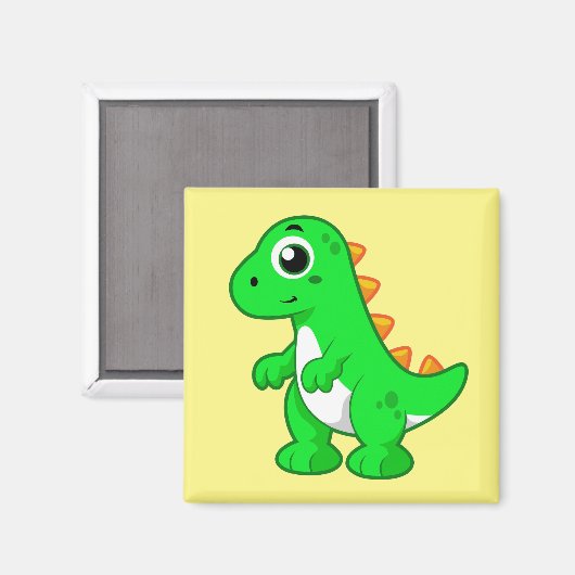 Schattigee afbeelding van Tyrannosaurus rex. Magneet (Voorkant / Achterkant)