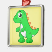 Schattigee afbeelding van Tyrannosaurus rex. Metalen Ornament (Links)