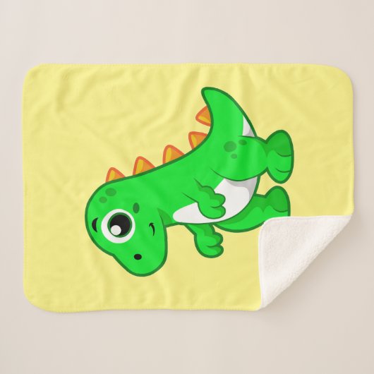 Schattigee afbeelding van Tyrannosaurus rex. Sherpa Deken (Voorkant (horizontaal))