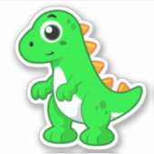 Schattigee afbeelding van Tyrannosaurus rex. Sticker (Voorkant)