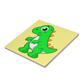 Schattigee afbeelding van Tyrannosaurus rex. Tegeltje (Zijkant)